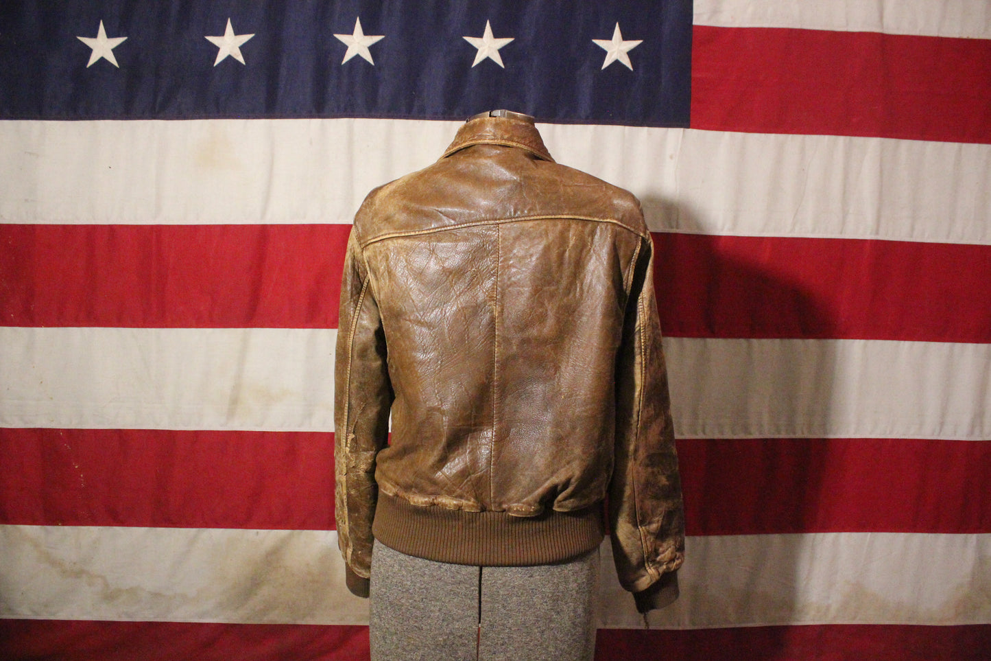 Adam Spencer Brown Leather Jacket, Size 38