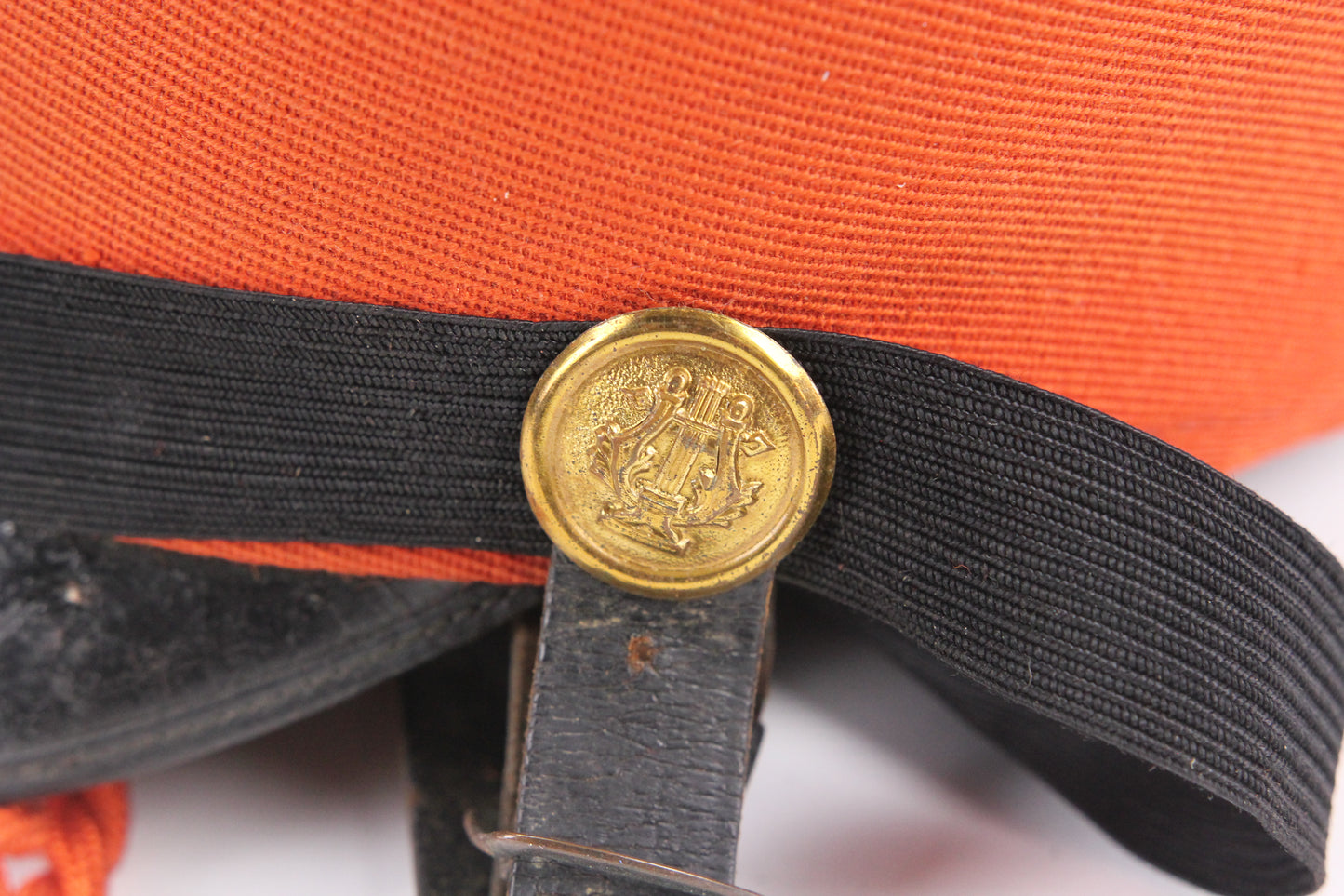 Vintage Orange Military Dress Cap Hat, Possibly West Point