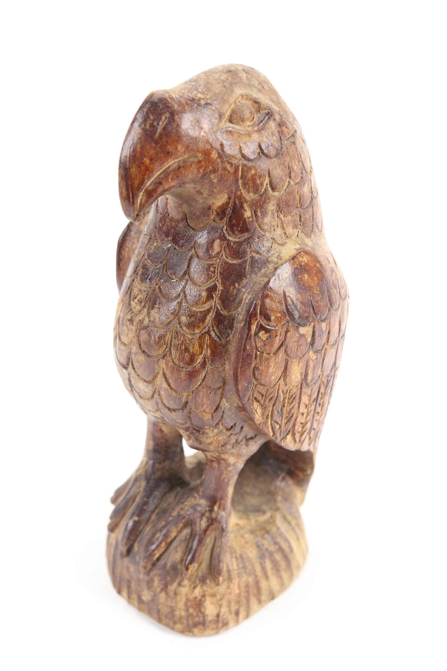Hand Carved Wooden Eagle Statue, Bahamas