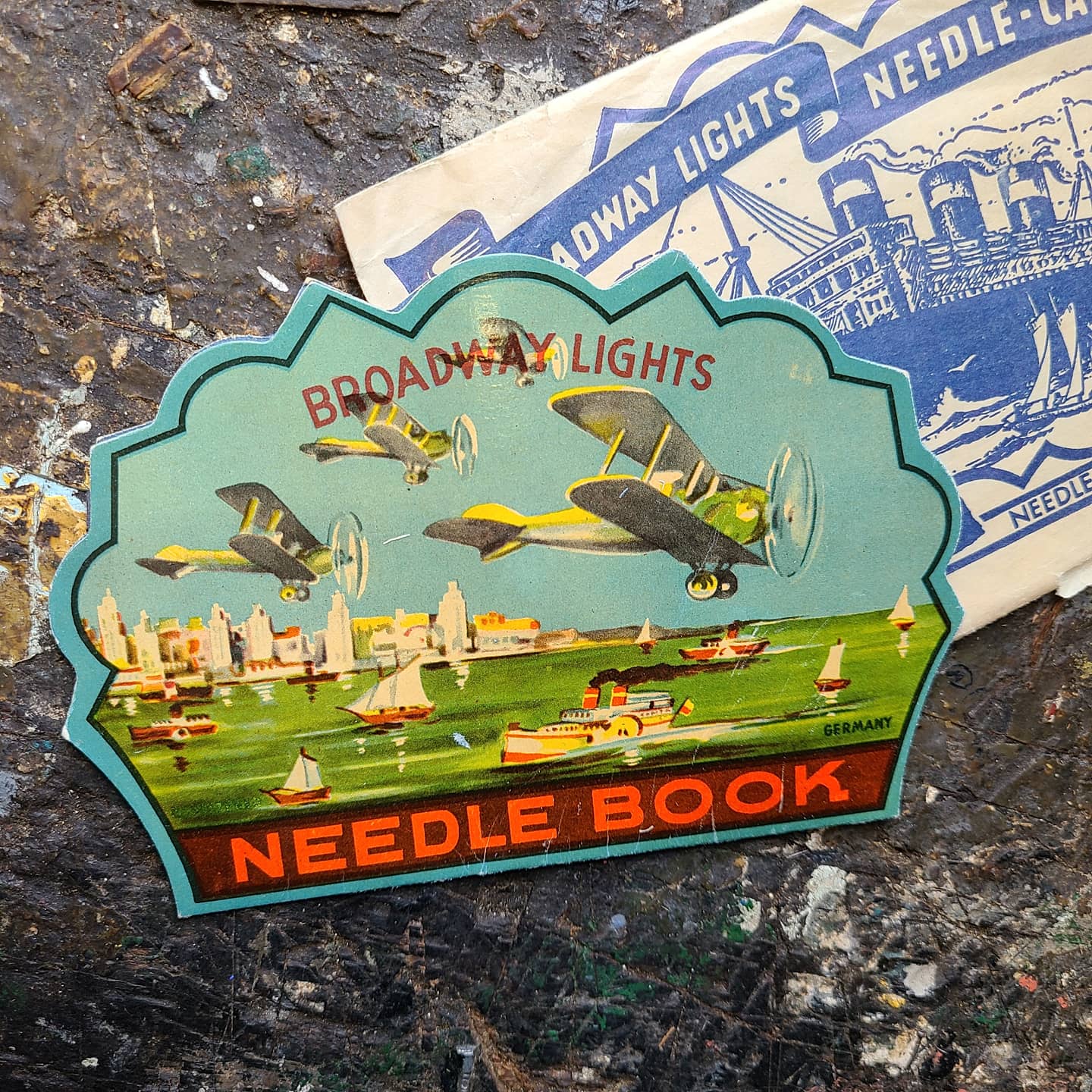 Broadway Lights Sewing Needle Card Needle Book, Made in Germany