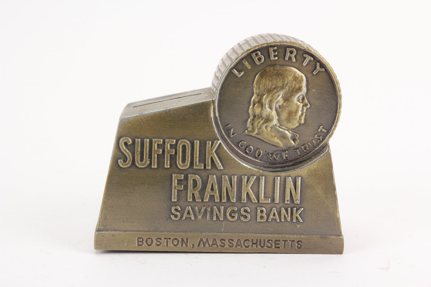 Suffolk Franklin Savings Bank, Boston, Massachusetts Coin Bank