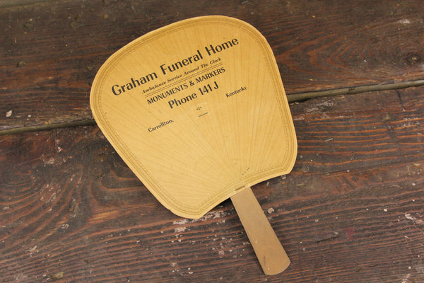 Graham Funeral Home, Carrollton, Kentucky Advertising Church Fan