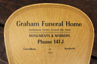 Graham Funeral Home, Carrollton, Kentucky Advertising Church Fan