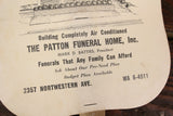 The Patton Funeral Home, Inc., Indianapolis, Indiana Advertising Church Fan