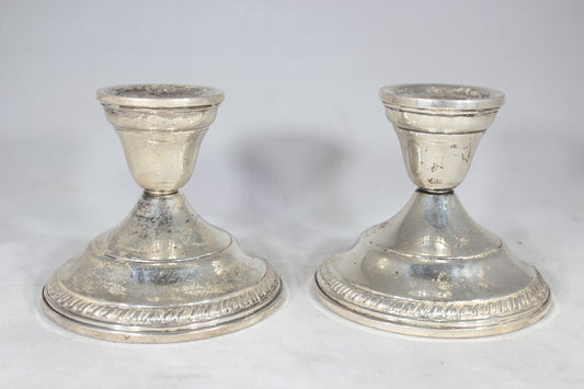 Pair of Weighted Sterling Silver 3.25" Candlesticks