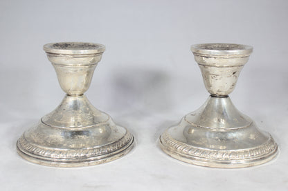 Pair of Weighted Sterling Silver 3.25" Candlesticks
