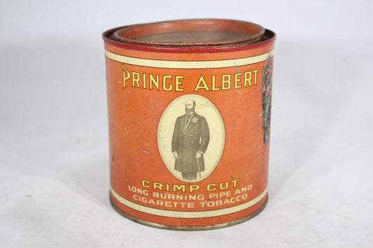 Prince Albert Crimp Cut Tobacco Round Tin Can