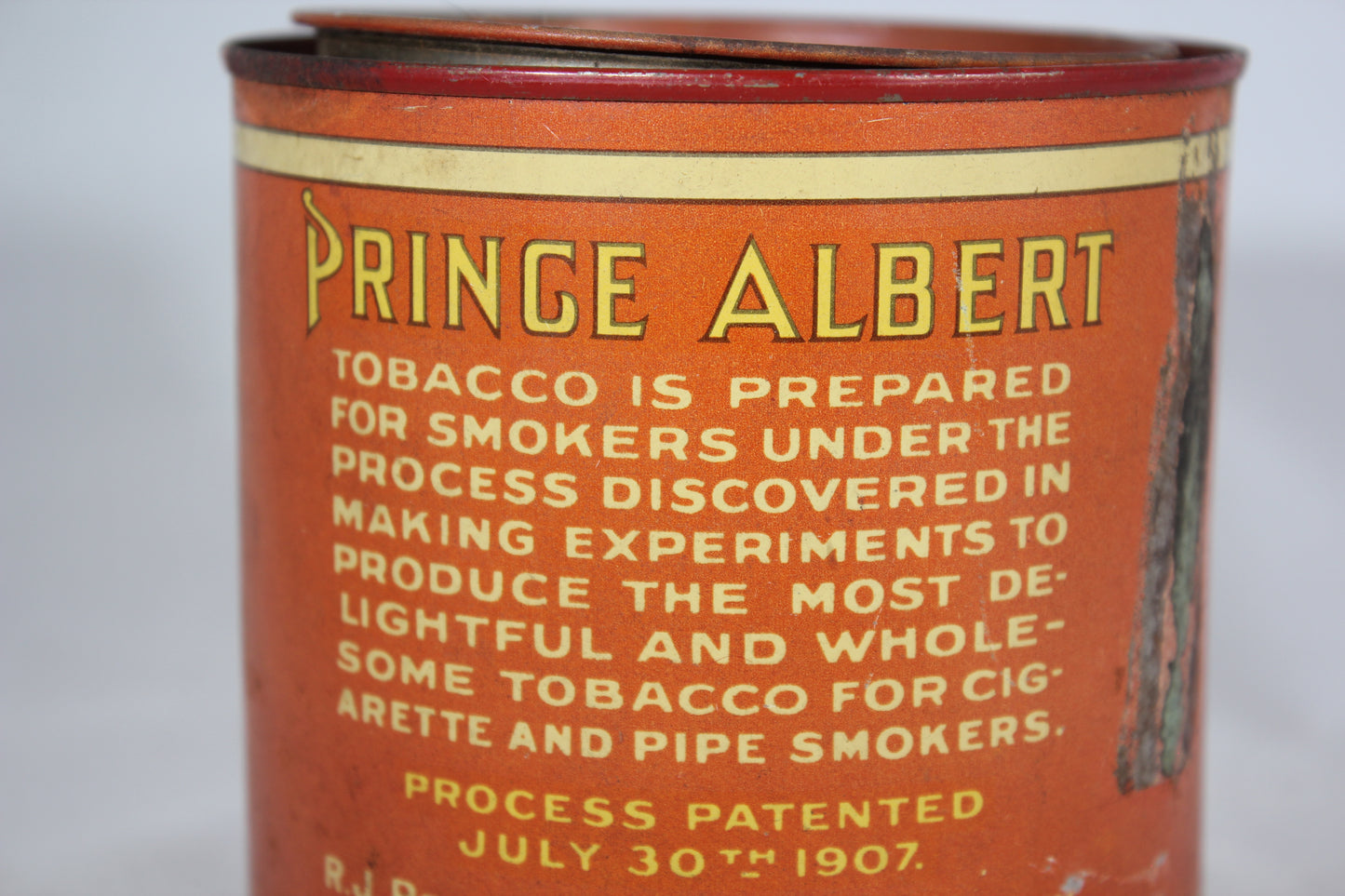 Prince Albert Crimp Cut Tobacco Round Tin Can