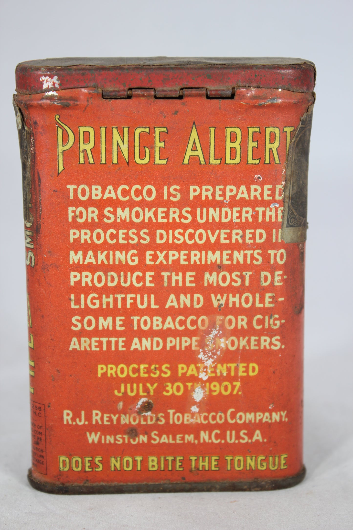 Prince Albert Crimp Cut Tobacco Oval Tin Can