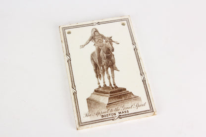 The Appeal To the Great Spirit Wedgwood Advertising Calendar Tile, 1924 - 3.25 x 4.75"