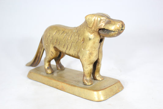 Solid Brass Dog Nutcracker