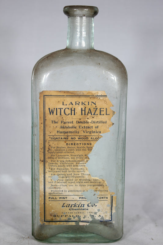 Larkin Soap Company Witch Hazel Glass Apothecary Pint Bottle