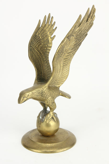 Solid Brass Soaring Eagle Statue