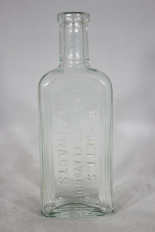 Burnett's Standard Flavoring Extracts Glass Apothecary Bottle