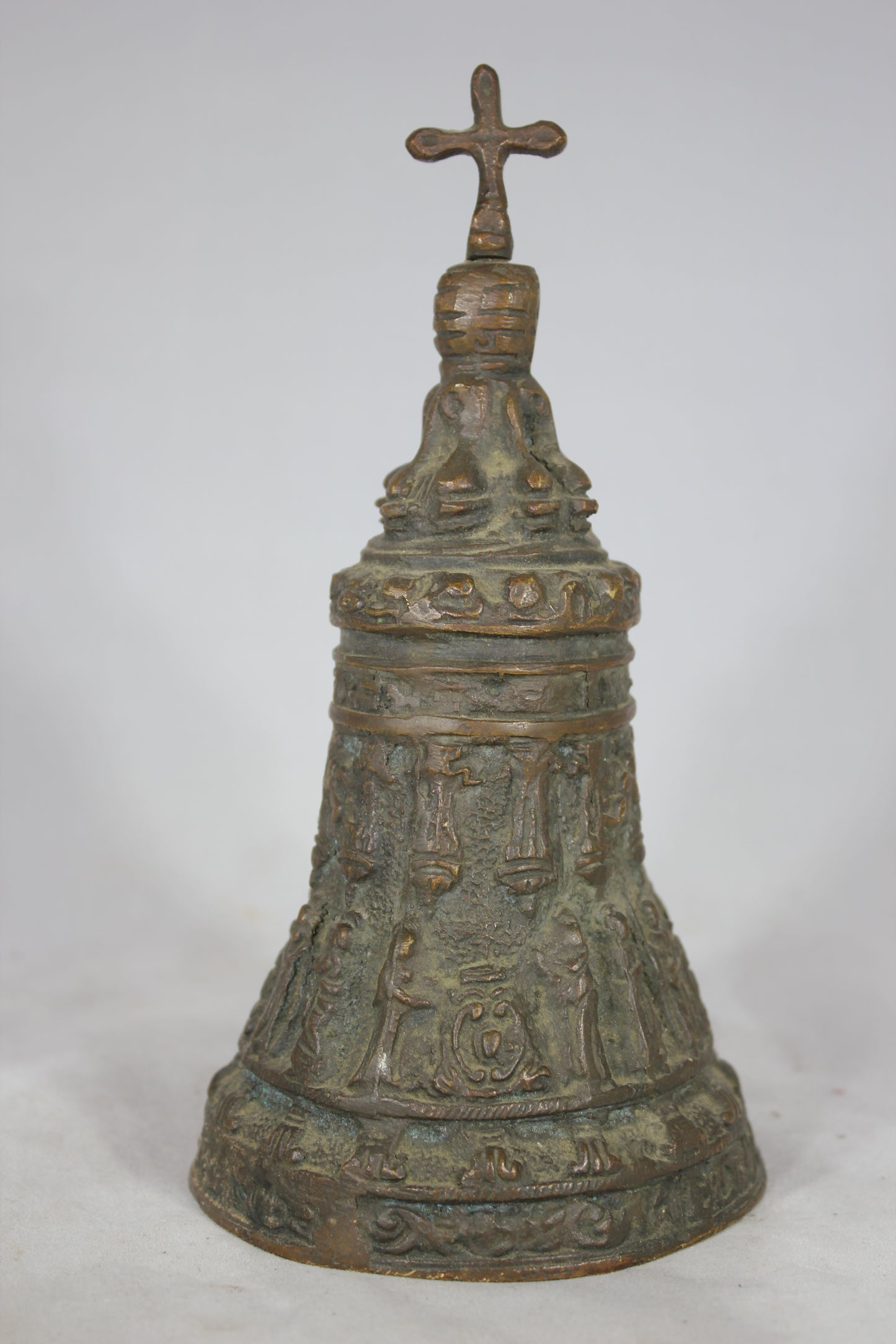 Ornate Antique Heavy Metal Religious Bell