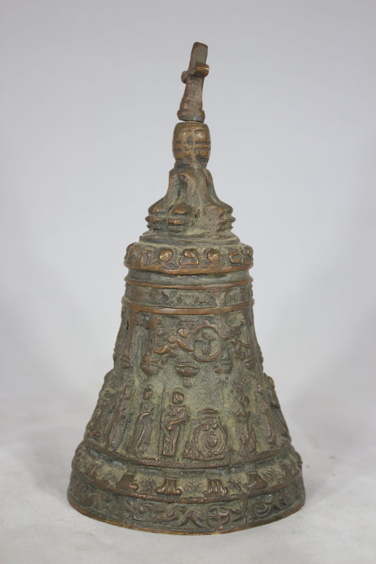 Ornate Antique Heavy Metal Religious Bell