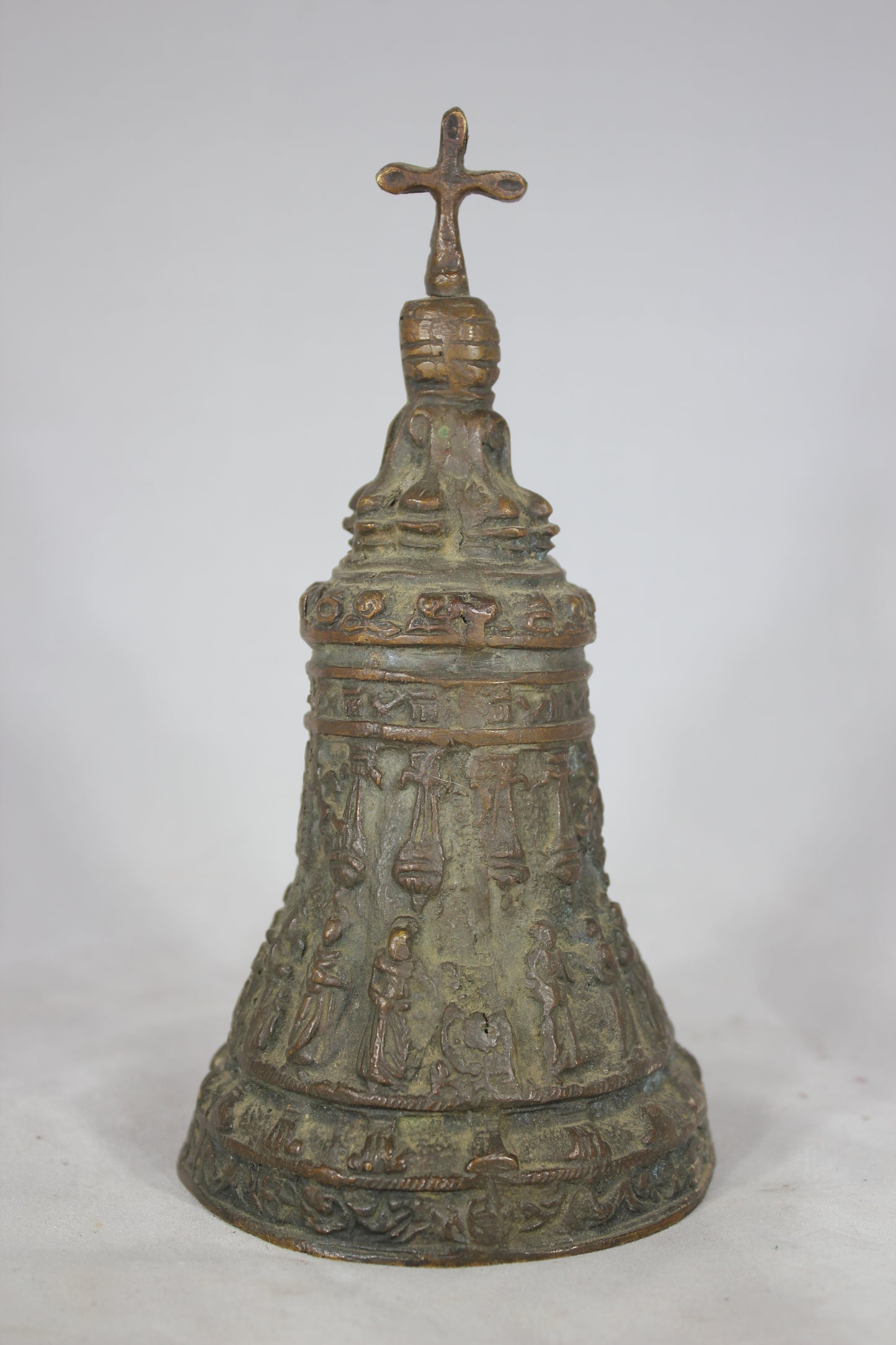 Ornate Antique Heavy Metal Religious Bell