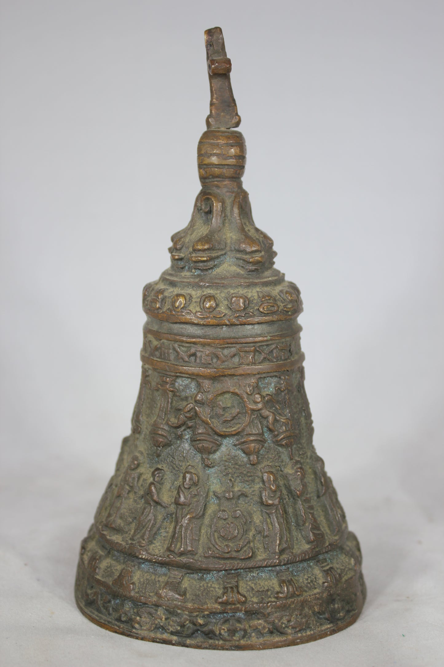 Ornate Antique Heavy Metal Religious Bell