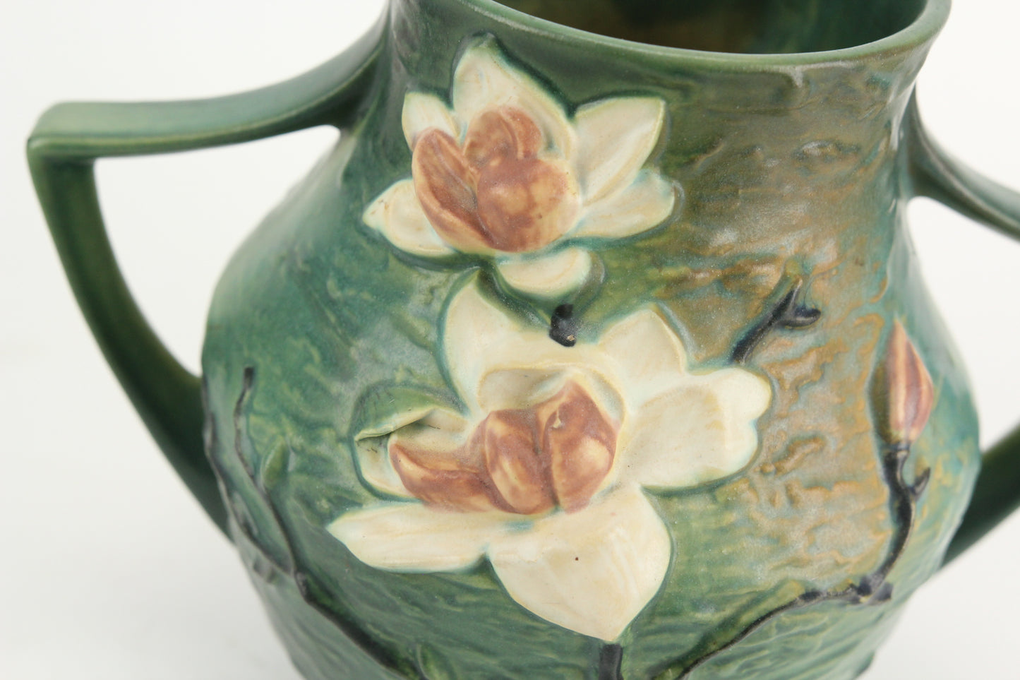 Roseville 91-8" Art Pottery Green Magnolia Vase, U.S.A.