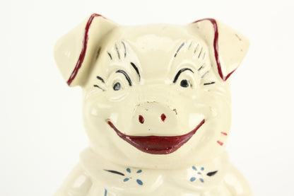 Vintage 1940s APCO American Pottery Pig Ceramic Cookie Jar, 11"