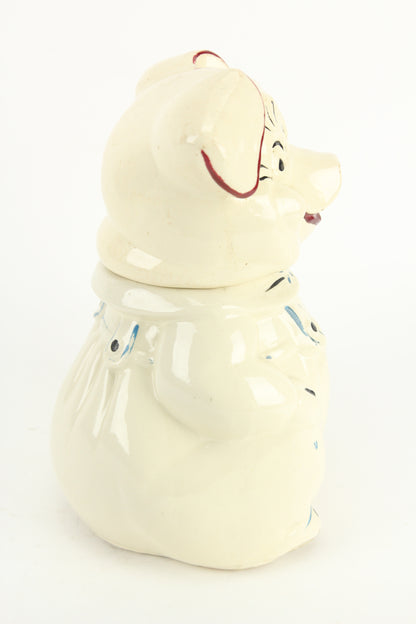 Vintage 1940s APCO American Pottery Pig Ceramic Cookie Jar, 11"