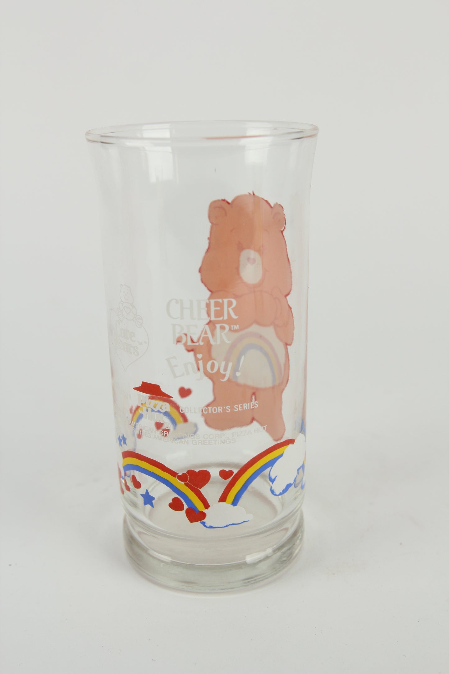 Limited Edition Care Bears Pizza Hut Collector's Series Glass Cups, Set of 4, 1983