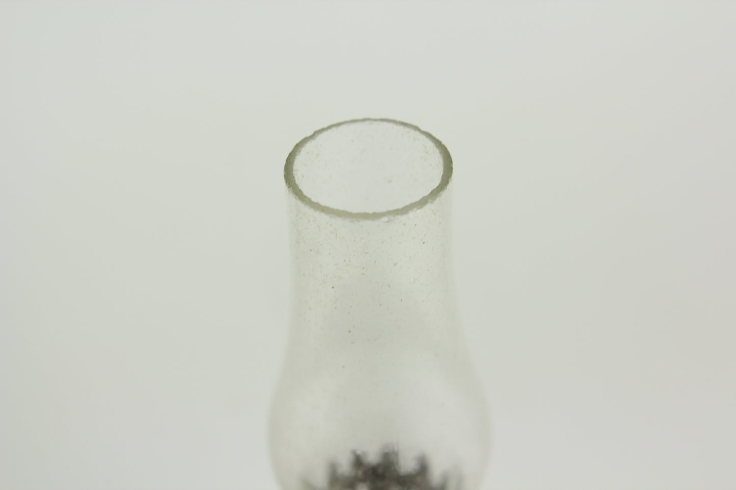 Hobnail Clear Glass Miniature Oil Kerosene Lamp with Chimney