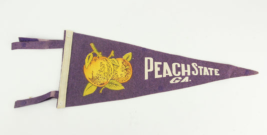 Peach State Georgia Purple Souvenir Pennant - 17"