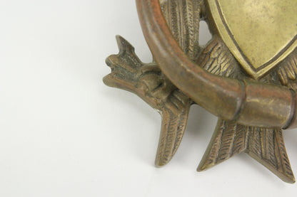 Solid Brass American Eagle Shield Vintage Door Knocker