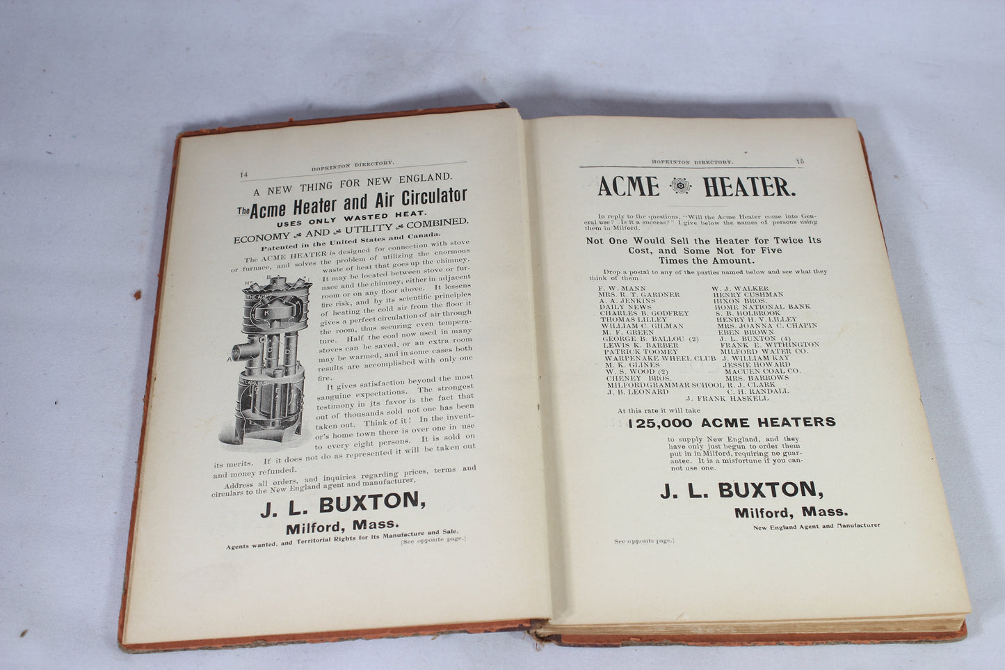 Resident and Business Directory of Hopkinton and Holliston Massachusetts for 1899