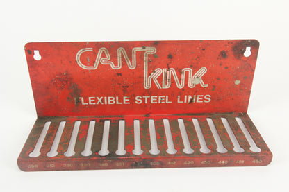 Can't Kink Flexible Steel Lines Vintage Metal Store Display Advertising