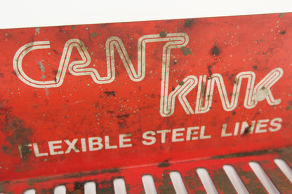 Can't Kink Flexible Steel Lines Vintage Metal Store Display Advertising