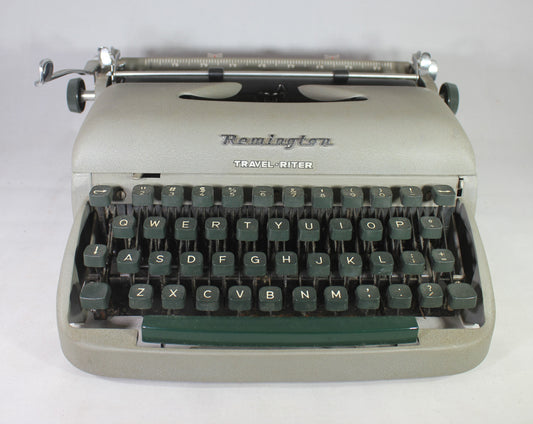 Remington Travel-Riter Manual Portable Typewriter with Case, 1950s