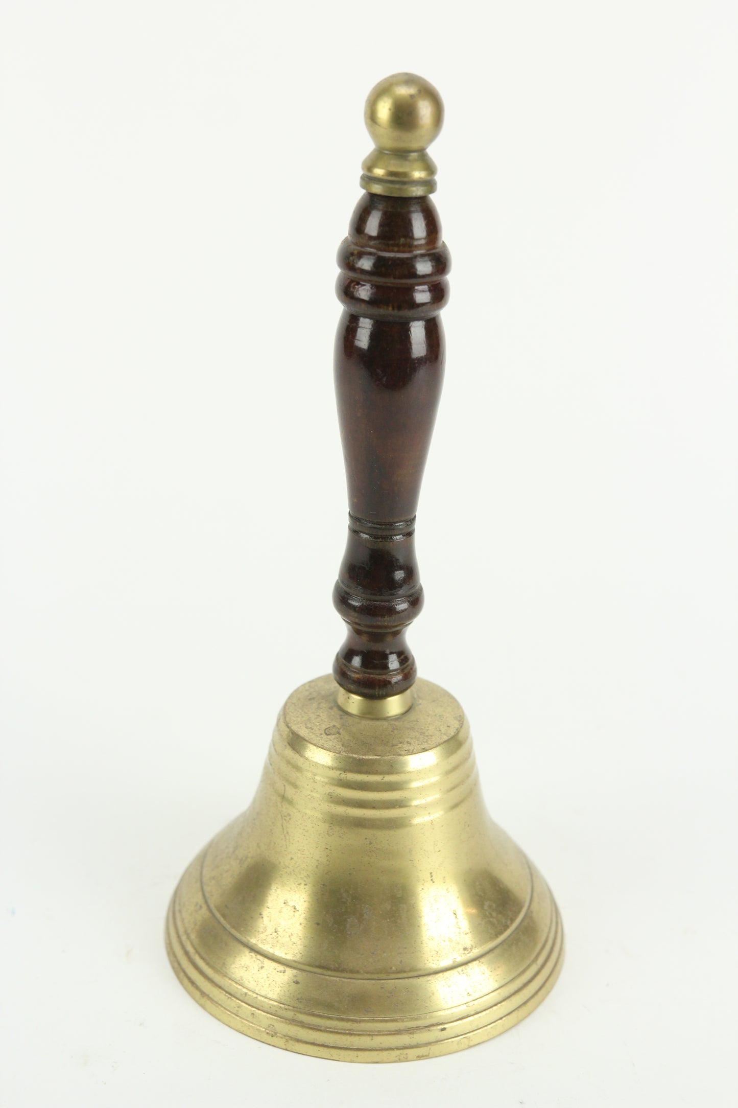 Brass School Bell with Wooden Handle