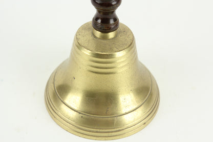 Brass School Bell with Wooden Handle