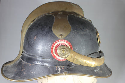 Antique Danish Fire Helmet, Aarhus, Denmark Fire Department, 1955