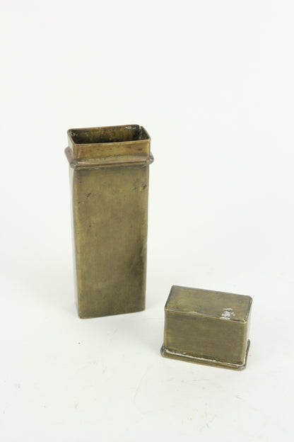Hand Made Copper Match Holder Storage Box