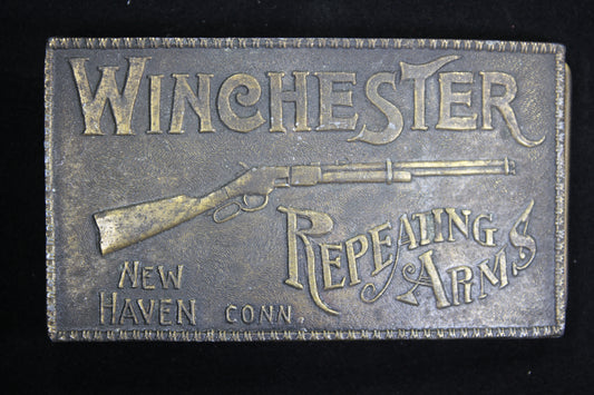 Winchester Repeating Arms. New Haven, Connecticut Solid Brass Belt Buckle