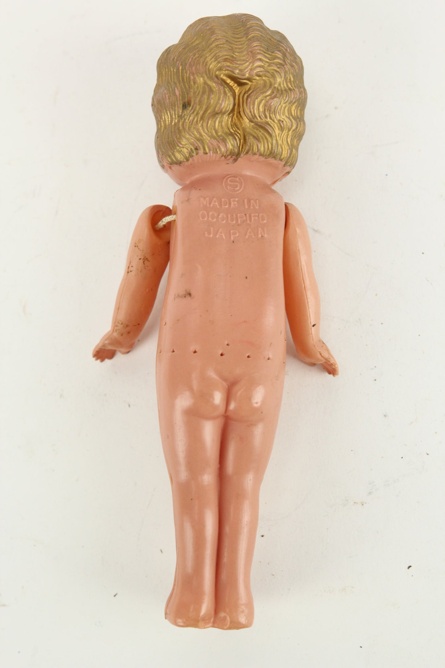 Handpainted Celluloid Flapper Kewpie Doll Made in Occupied Japan, 7"