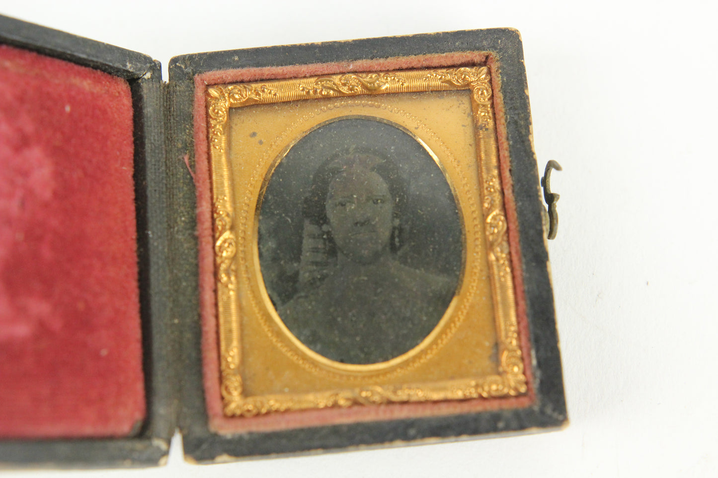 Ambrotype Photograph of A Pretty Young Woman in a Full Intact Case