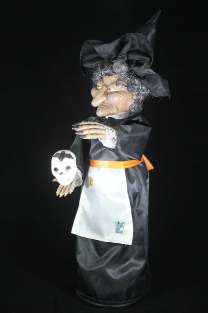Animatronic Halloween Witch with Skull