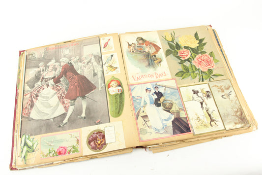 Completely Filled 320 Piece Victorian Trade Card Die Cut Litho & More Scrapbook