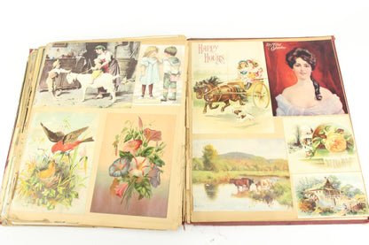 Completely Filled 320 Piece Victorian Trade Card Die Cut Litho & More Scrapbook