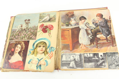 Completely Filled 320 Piece Victorian Trade Card Die Cut Litho & More Scrapbook