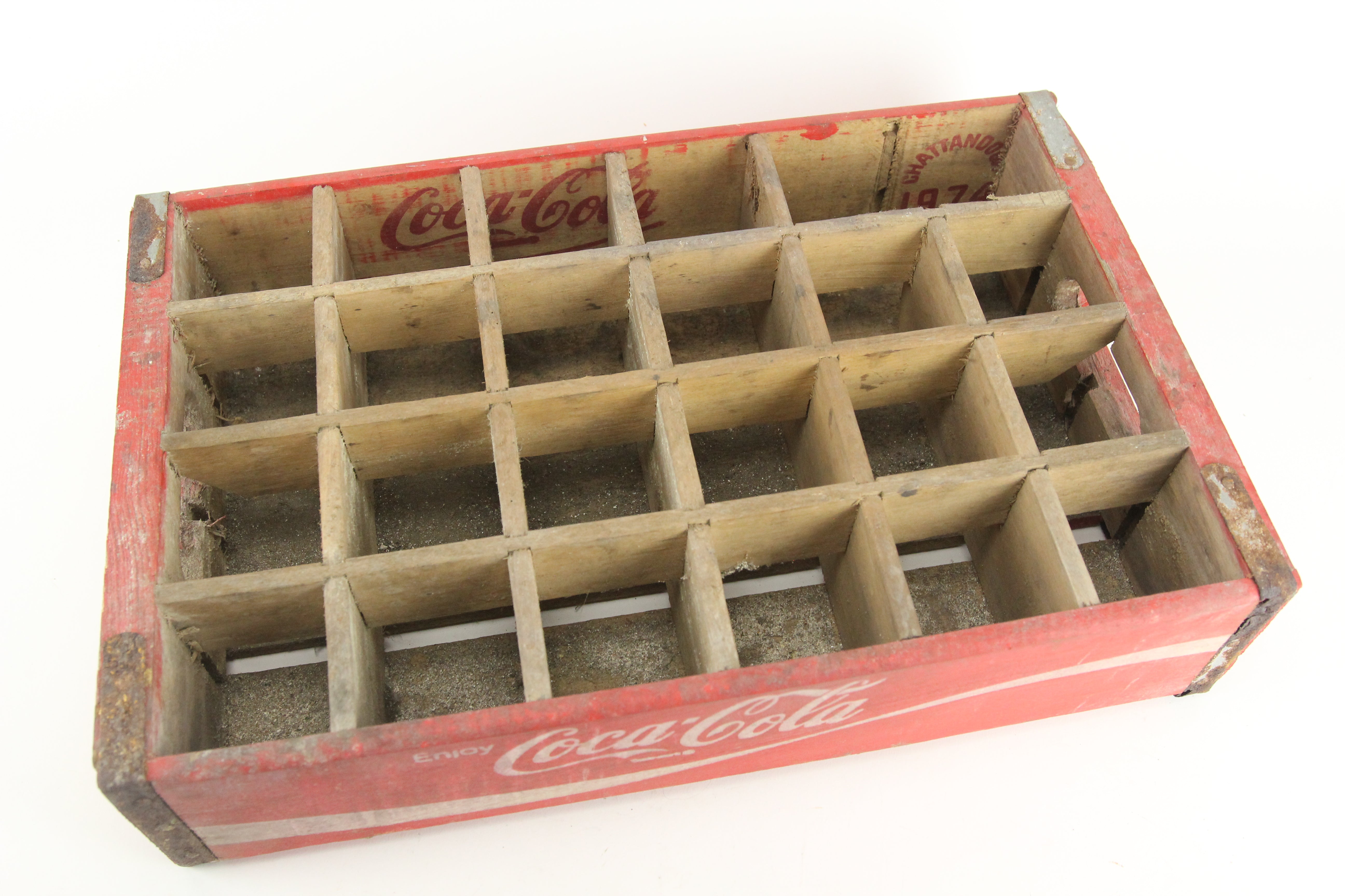 Coca Cola Wood Crate 24 Bottle Crate, Red popular Coke Crate Soda Pop Traynn1976