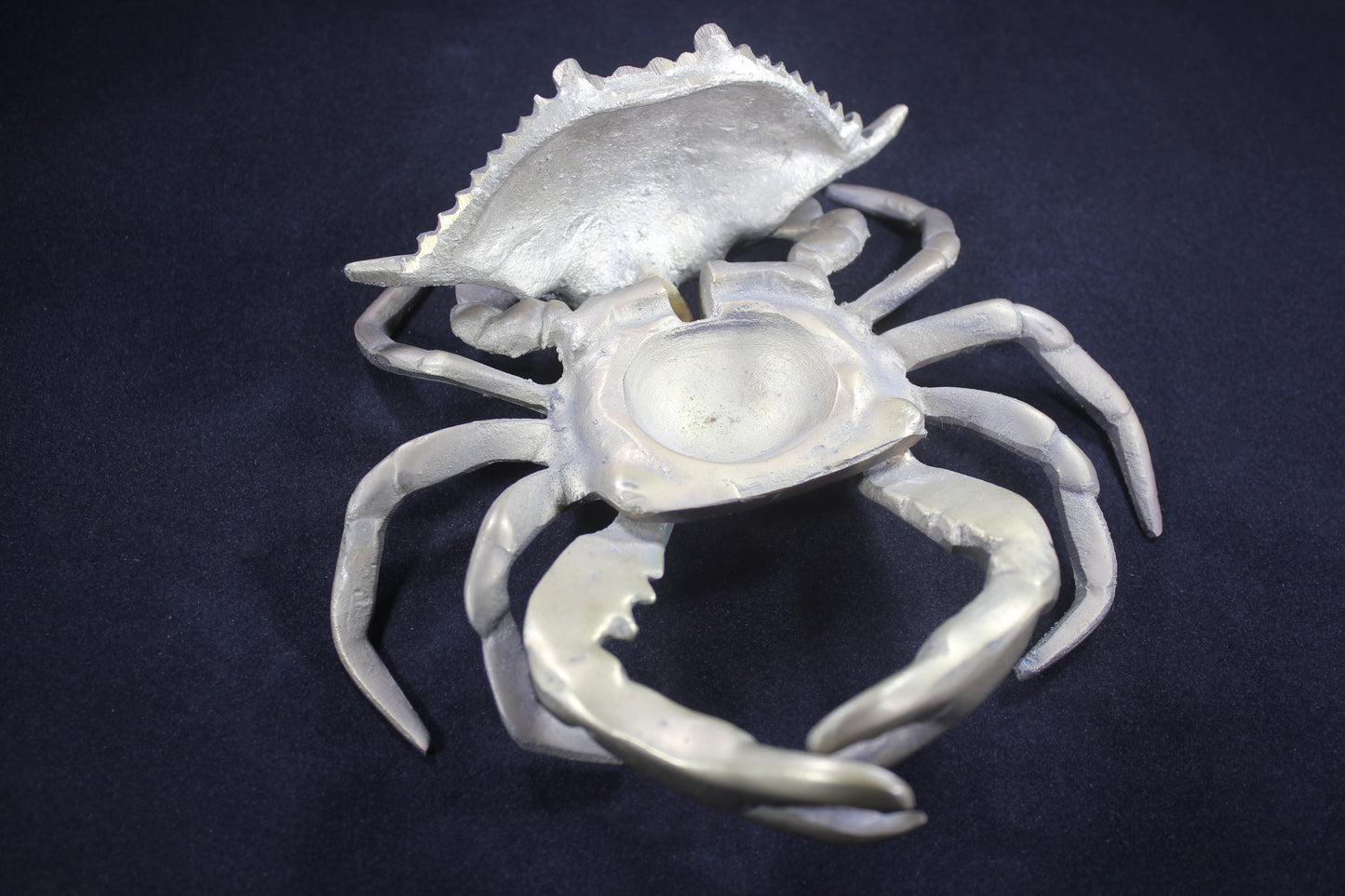 Solid Brass Crab Stash Box or Ring Box Paperweight