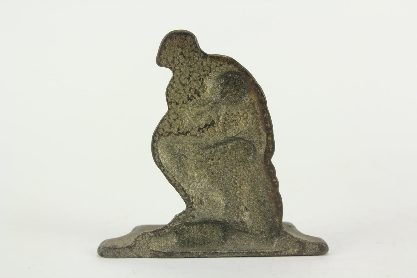 Auguste Rodin's "The Thinker" Gold Painted Cast Iron Bookends, Pair