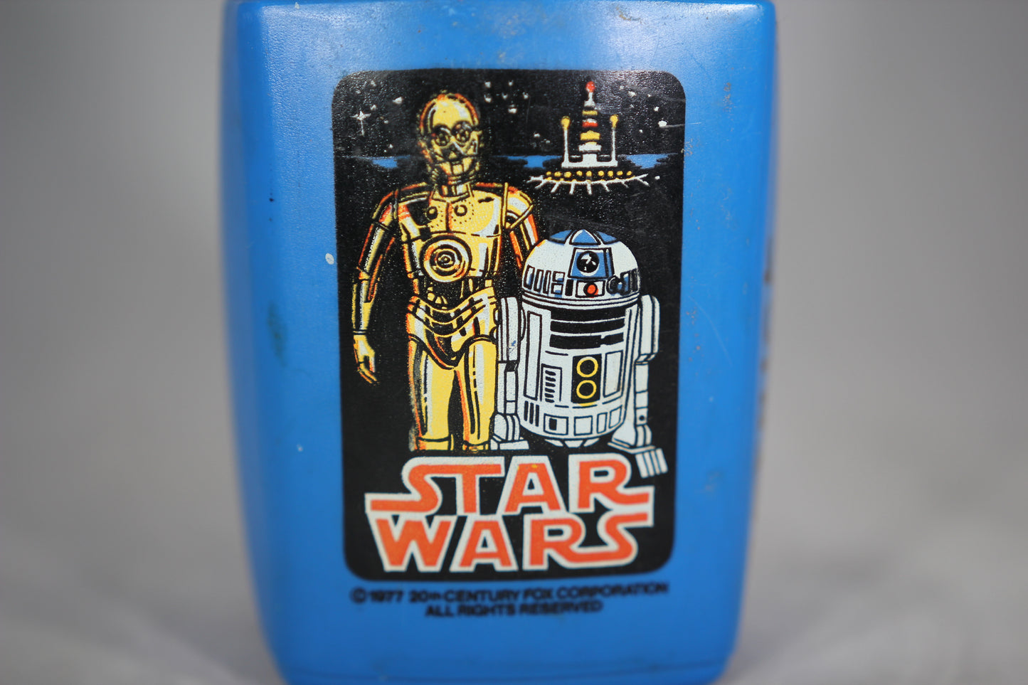 1977 Star Wars Blue Thermos R2D2 C-3PO 8 Oz Size 