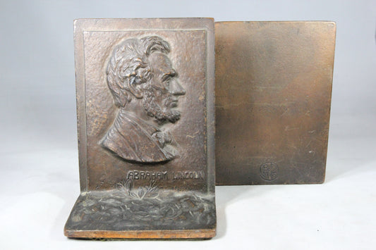 Cast Iron Abraham Lincoln Bookends