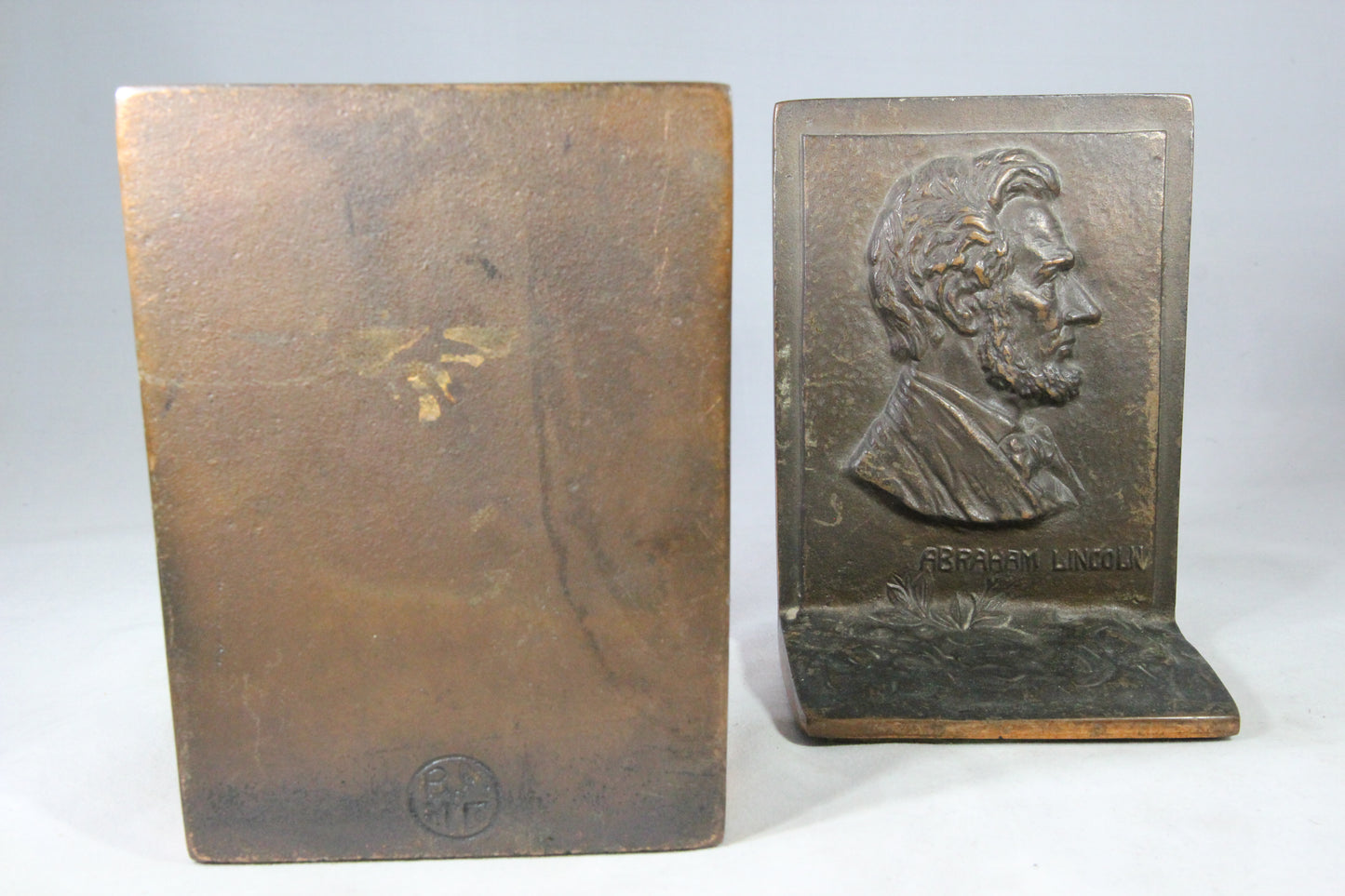 Cast Iron Abraham Lincoln Bookends